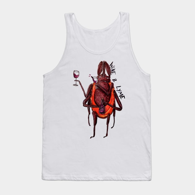 Wine and Lyme Tank Top by Animal Surrealism